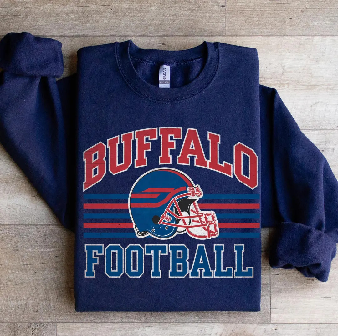 Vintage Buffalo Football Sweatshirt | Buffalo Fan Crewneck | Game Day Pullover | Buffalo Football... | Etsy (US)