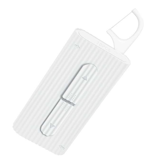 White Dental Floss Portable Case, Storage 10 Picks Adult Floss in Box. The Best Tool for Cleaning... | Amazon (US)