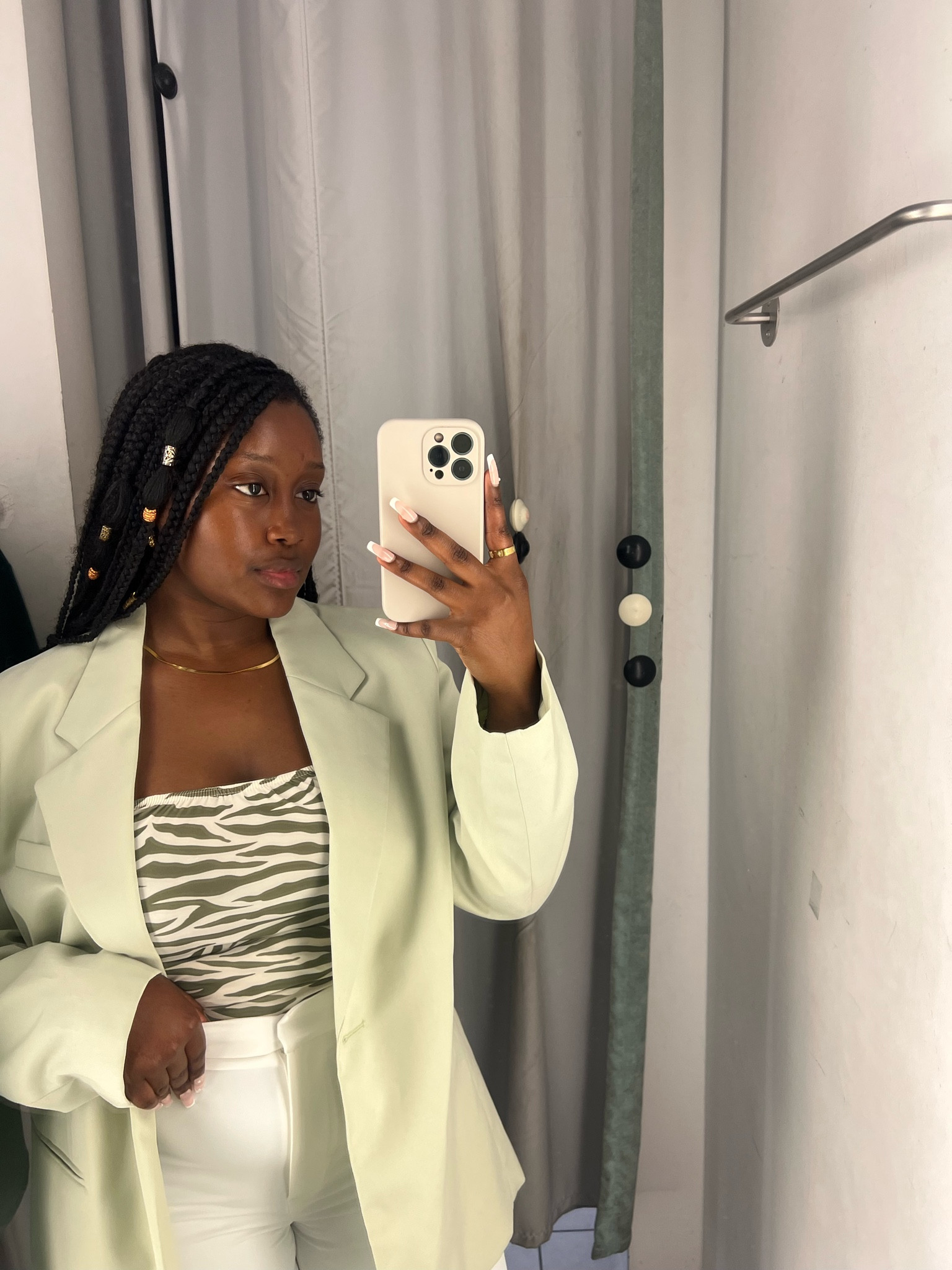 Green for the season 🫒🌴💚

Oversized blazer 
Dress (worn as a bardeau) 
White trousers 

#LTKworkwear #LTKSeasonal #LTKfit