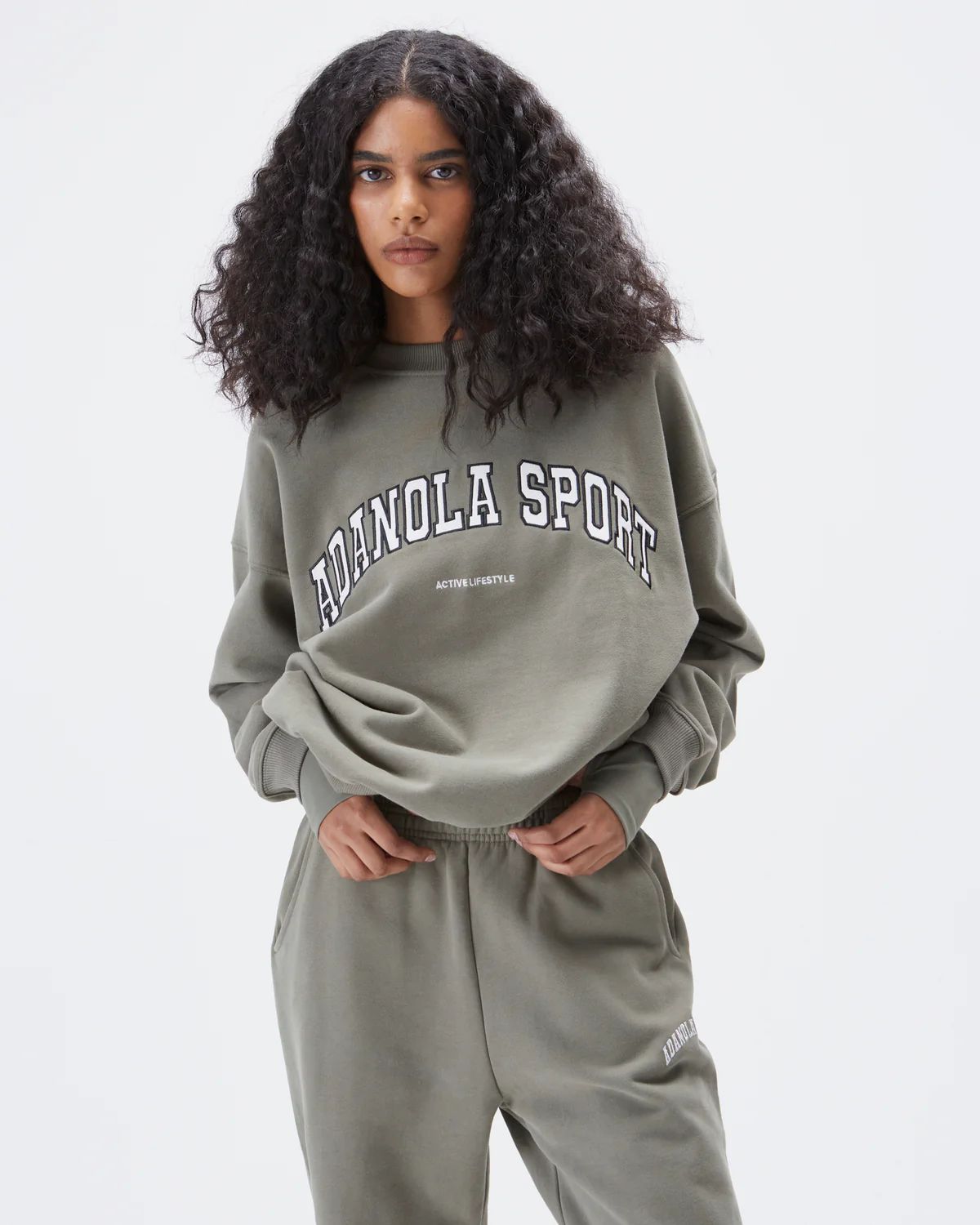 AS Oversized Sweatshirt - Olive Green | Adanola UK