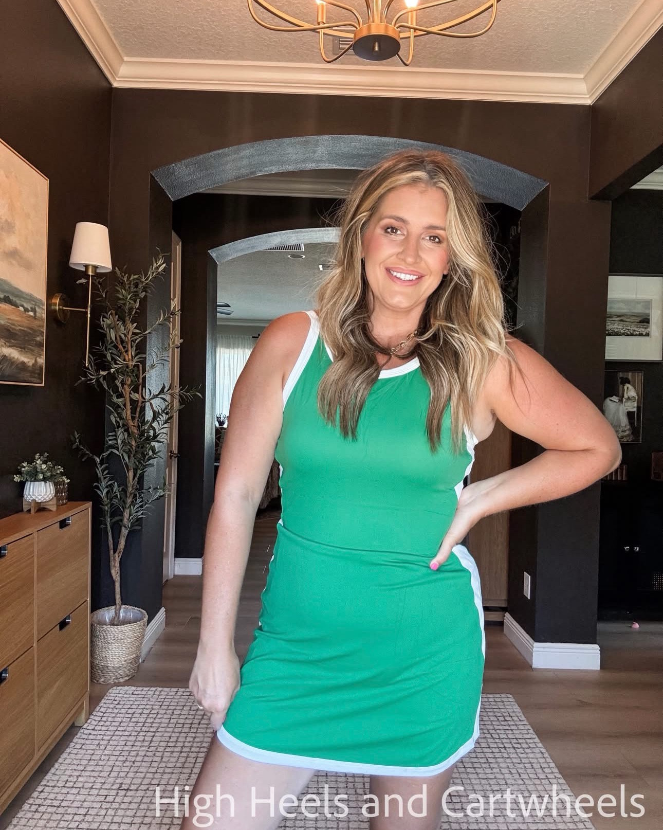 This is the cutest athletic dress from Amazon.. if you live somewhere HOT and you sweat a lot, this design is perfect with a spot for airflow in the back!