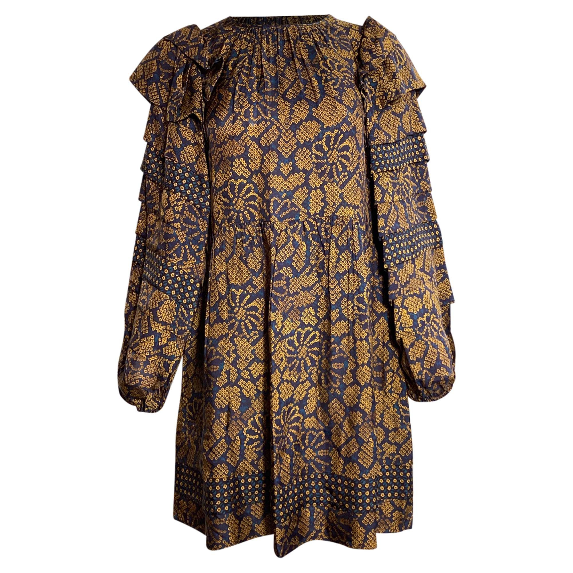 Ulla Johnson Emilia Floral Mini Dress in Brown Viscose | Shop Simon