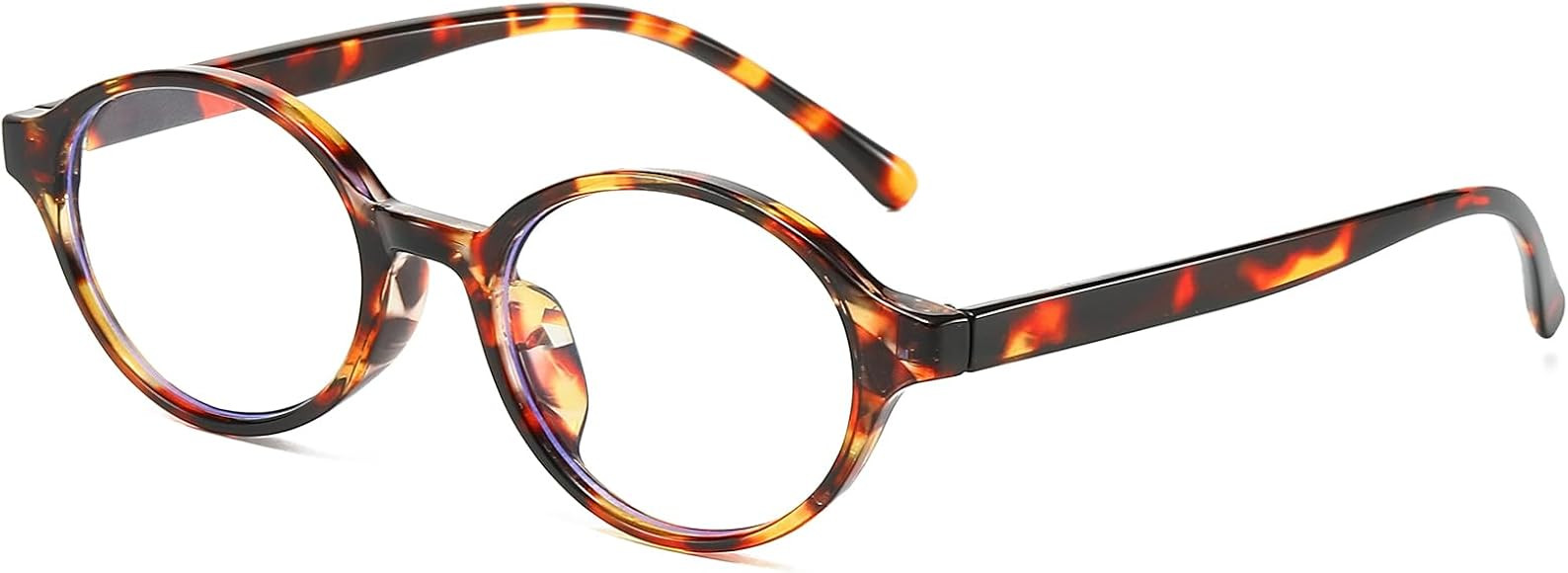 YAMEIZE Oval Blue Light Glasses Women Men Computer Oval Glasses Anti Eyes Strain Blue Light Block... | Amazon (UK)