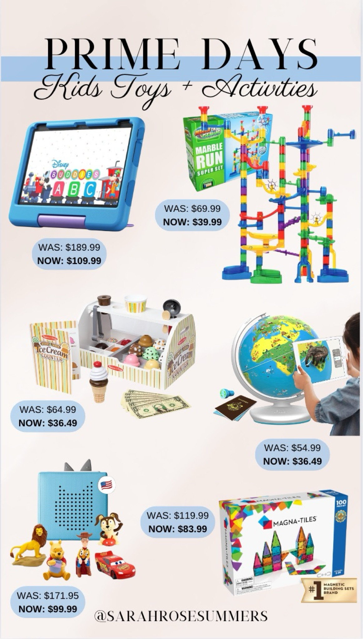 Amazon Prime Days. Kids toys and activities on sale! Educational Globe for Kids. Wooden Scoop and Serve Ice Cream Counter. Marble Run. Magna-Tiles. Amazon Fire 10 Kids Tablet. TonieBox Audio Player Starter Set. 

#LTKFamily #LTKKids #LTKSaleAlert
