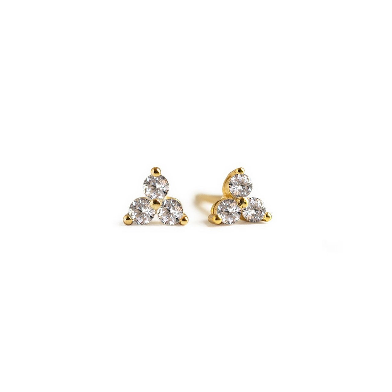 Tiny Clover Pave Studs | AMY O