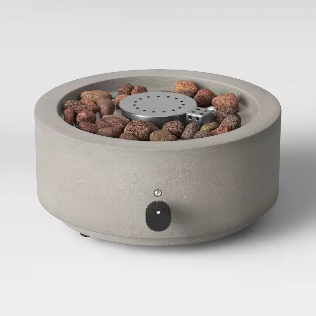10" Round Pipestone Patio Tabletop Fireplace - Gray - Project 62™ | Target
