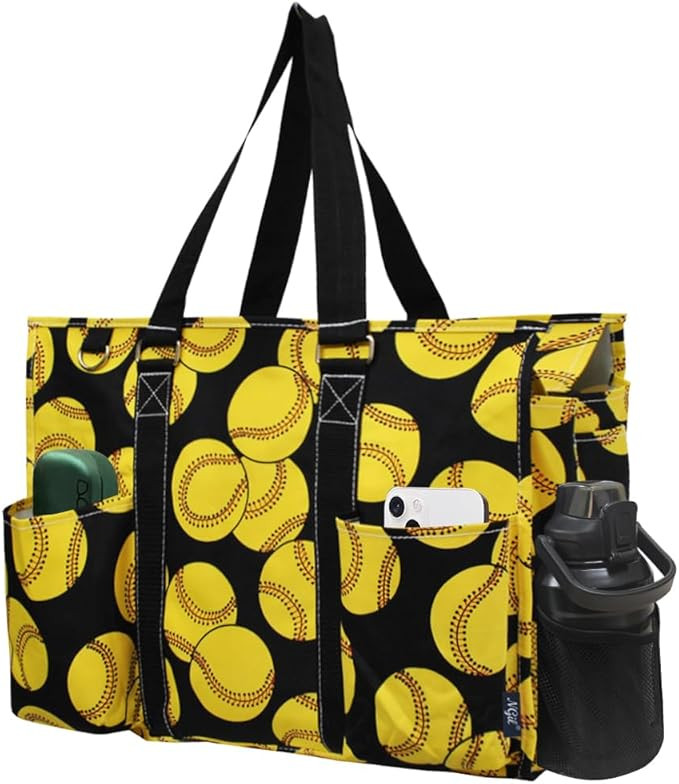 NGIL Zip-Top Tote Bag with Exterior Pockets for Working Women, Teachers, Nurses, and Moms, Design... | Amazon (US)