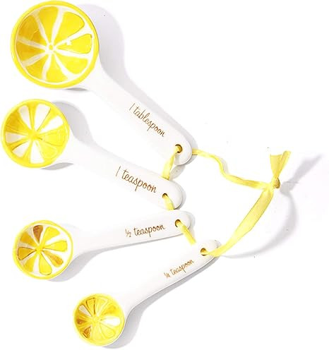 Trina Turk Ceramic Round Measuring Spoons -Set of 4 with Handle for Baking Wet & Dry Ingredients,... | Amazon (US)