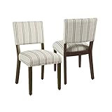 HomePop Open Back Dining Chair, Set of 2, Black and White Stripes | Amazon (US)