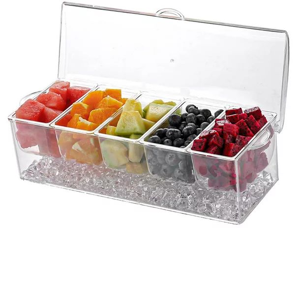 Goodwill Condiment Server, Condiment Tray, ice Party Serving bar, Chilled Caddy, bar Garnish Hold... | Walmart (US)