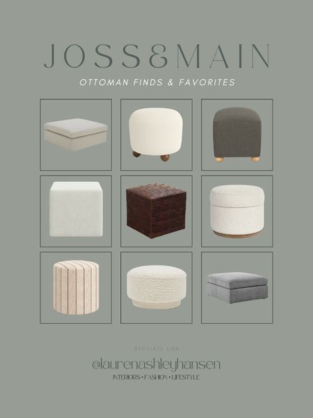 Joss & Main ottomans! I love adding ottomans to any nook and corner in our home, or in regular living arrangements too, as they’re a small but effective way in adding texture and color to any space! 

#LTKstyletip #LTKhome