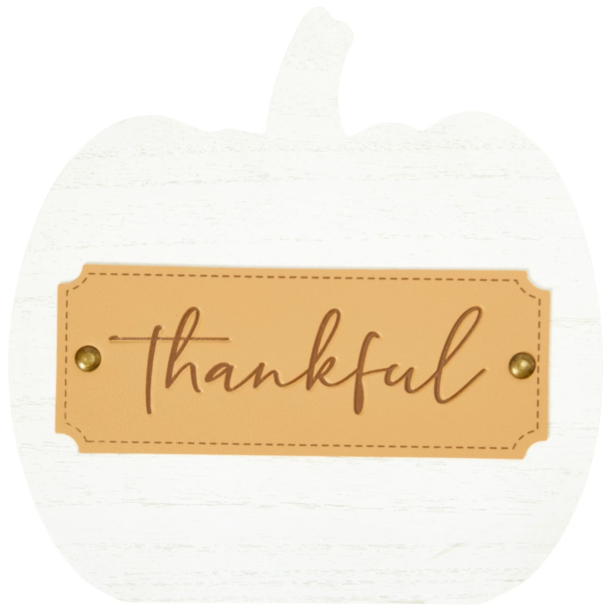 Harvest Tabletop Sign Decoration, Thankful Pumpkin, White, 8 inch tall, Adult, by Way to Celebrat... | Walmart (US)