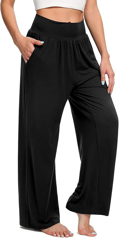 OLIKEME Sweatpants for Women High Waist Yoga Pants Lounge Stretch Sweatpants Women Casual with Po... | Amazon (US)