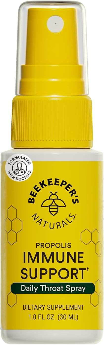 Propolis Throat Spray by Beekeeper's Naturals - 95% Bee Propolis Extract, Natural Immune Support ... | Amazon (US)