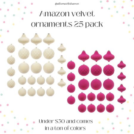 Amazon velvet ornaments! 
#under30 #deal #holiday 

#LTKSeasonal #LTKHoliday #LTKhome