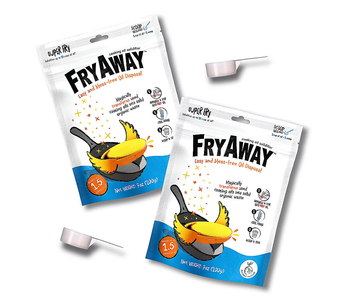 FryAway Set of 2 Super FryCooking Oil Solidifier | QVC