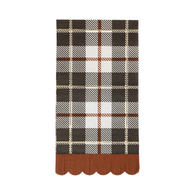 Black Fall Plaid Dinner Napkin | My Mind's Eye