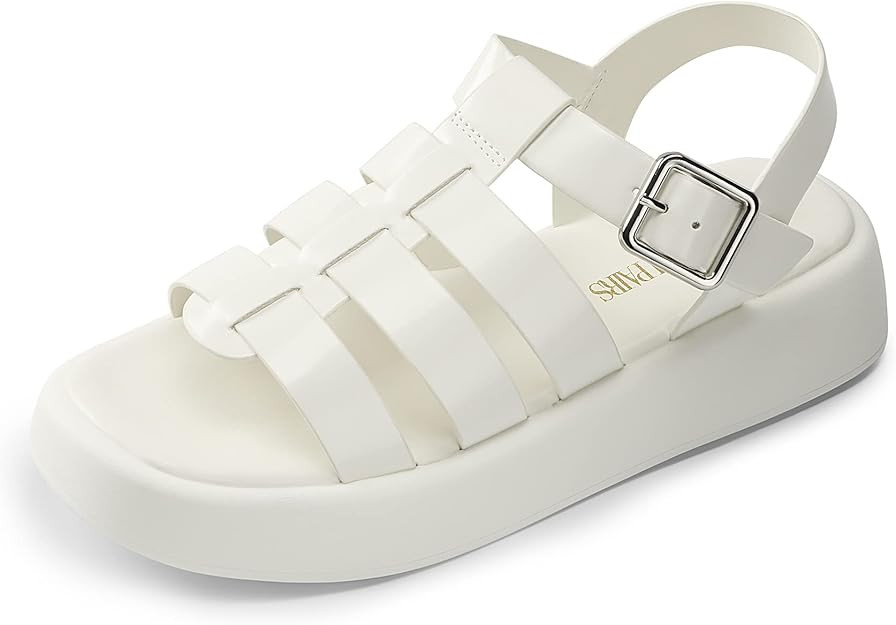 DREAM PAIRS Women Fisherman Platform Sandals Strappy Low Y2K Gladiator Sandals Soft Cushion Buckl... | Amazon (US)