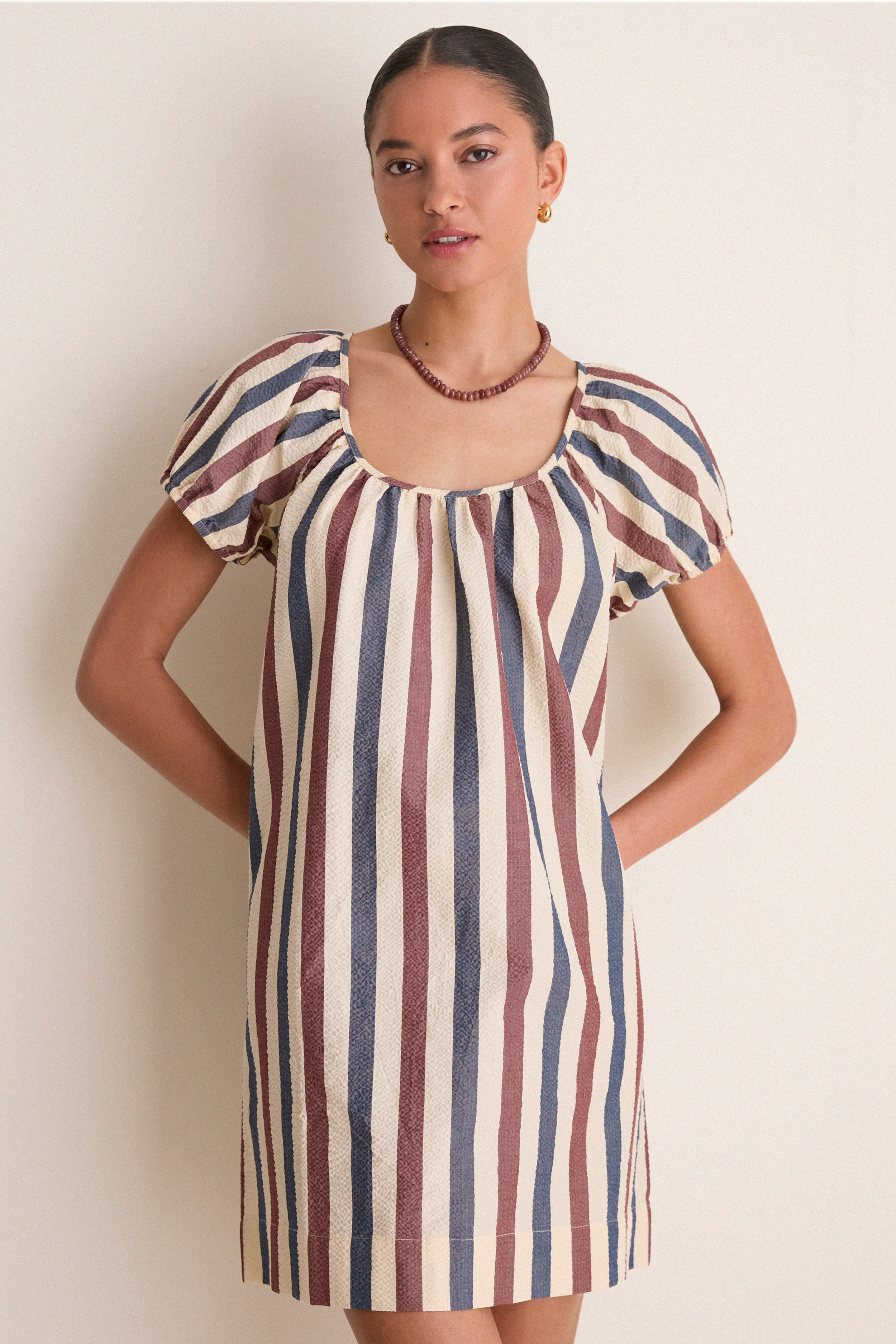 Boardwalk Stripe Seersucker Brittany Coverup | Tuckernuck (US)