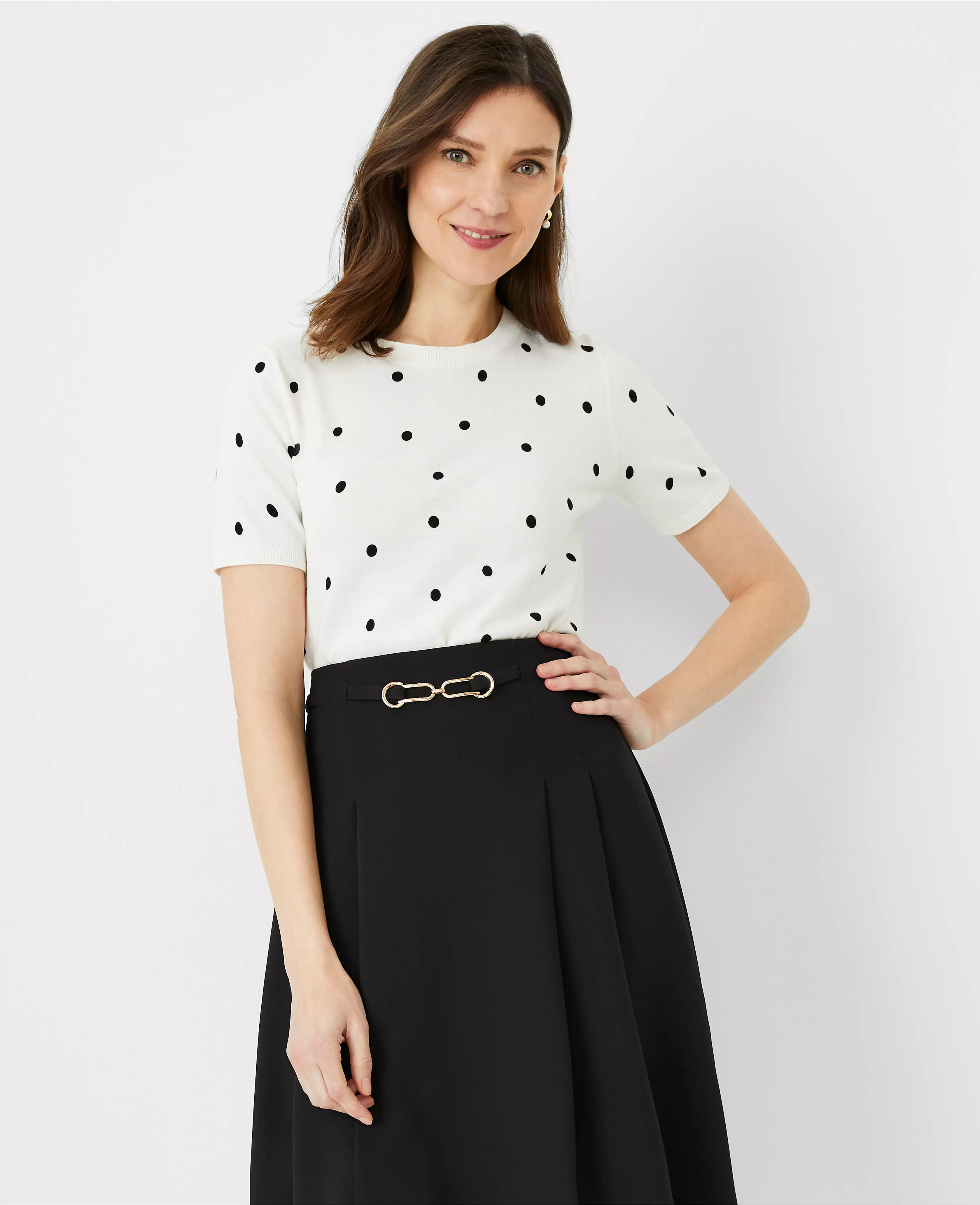 Polka Dot Sweater Tee | Ann Taylor (US)