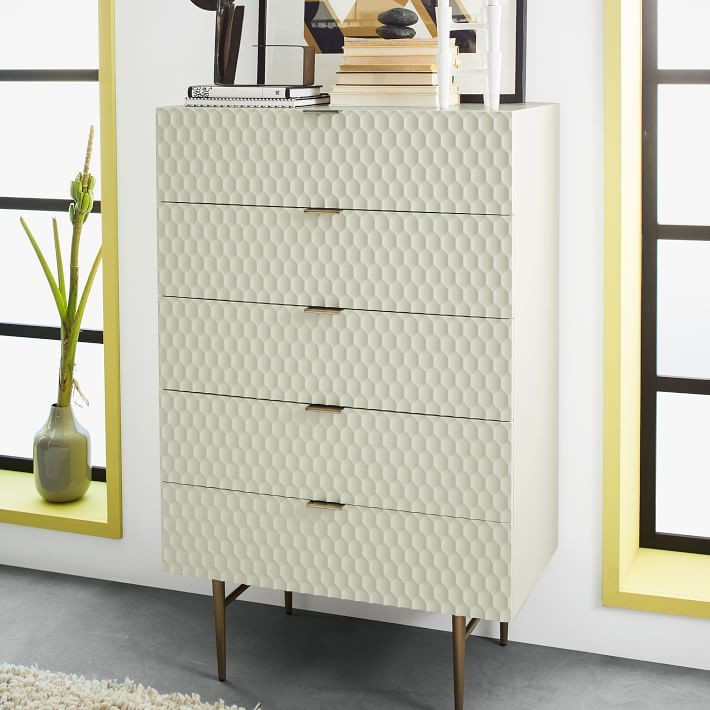 Audrey 5-Drawer Dresser - Parchment | West Elm (US)
