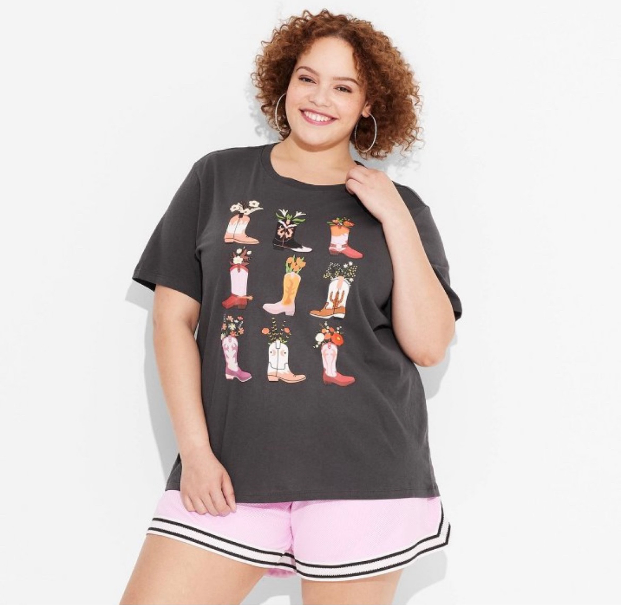 cowboy boots oversized Tshirt 

#LTKMidsize #LTKPlusSize #LTKSummerSales