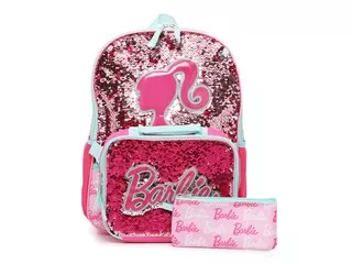 AI ACCESSORY INNOVATIONS Barbie Backpack for Girls, Bookbag with Adjustable  Shoulder Straps & Padded Back, Barbie Pink 16 Inch Schoolbag with Raised
