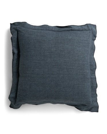 Made In Usa 22x22 Linen Handmade Overfilled Double Flange Pillow | TJ Maxx