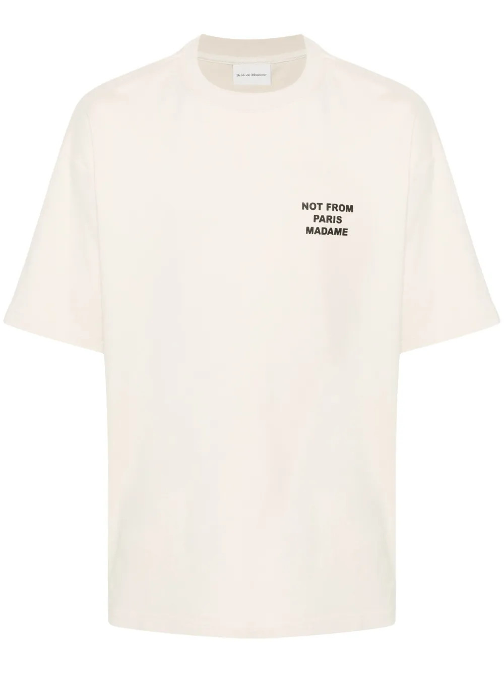 Drôle De Monsieur slogan-print Cotton T-shirt - Farfetch | Farfetch Global