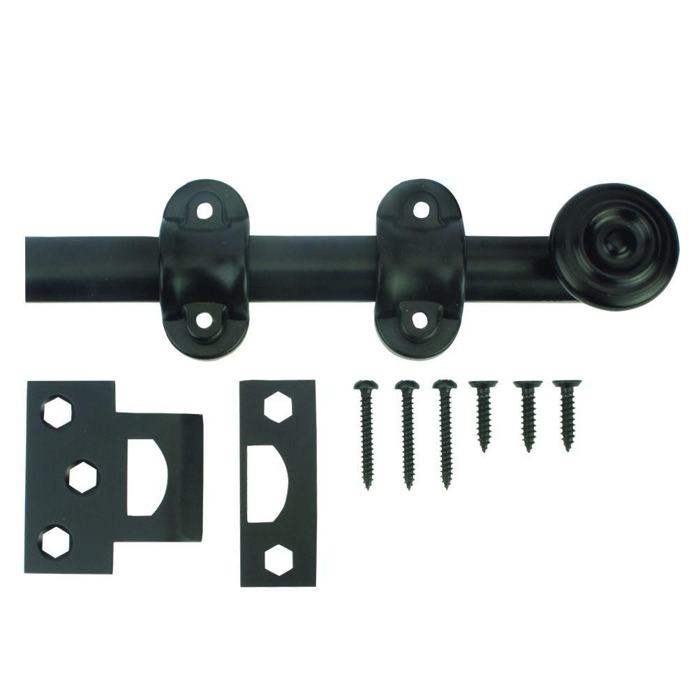 Everbilt 6 in. Oil-Rubbed Bronze Decorative Surface Bolt-25597 - The Home Depot | The Home Depot
