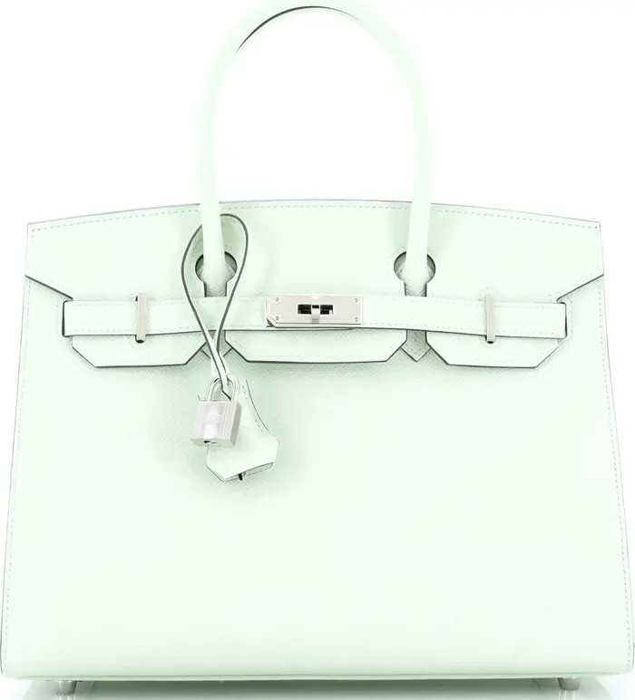 Birkin Sellier Bag Green Epsom with Palladium Hardware 30 | Nordstrom