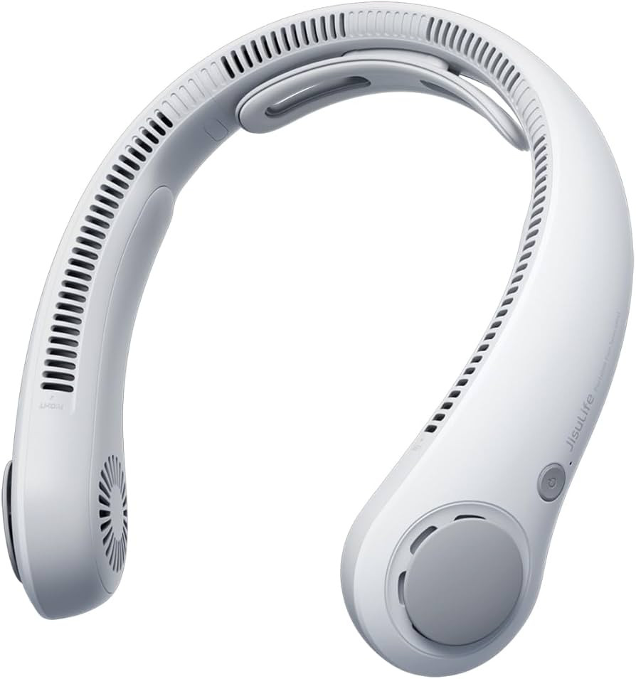 JISULIFE Portable Neck Fan Upgraded, Neckbrace Personal Hands Free, 5 Speed Gears Adjustment, 500... | Amazon (US)