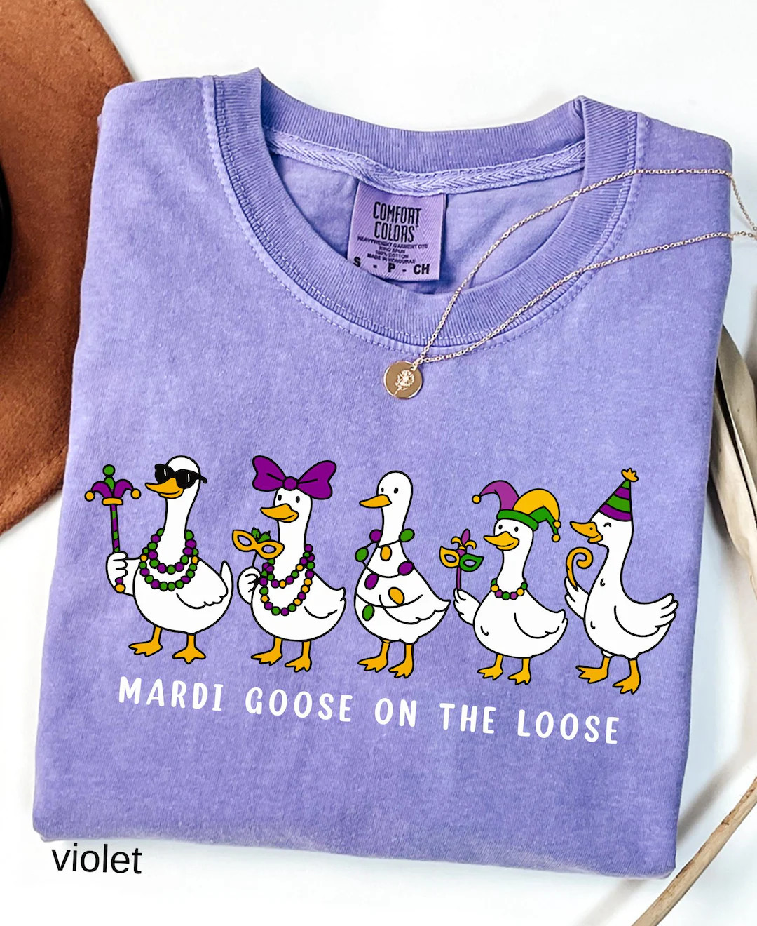 Comfort Colors© Mardi Gras Silly Goose Shirt: 2026 Coquette Louisiana Festival Celebration Appar... | Etsy (US)