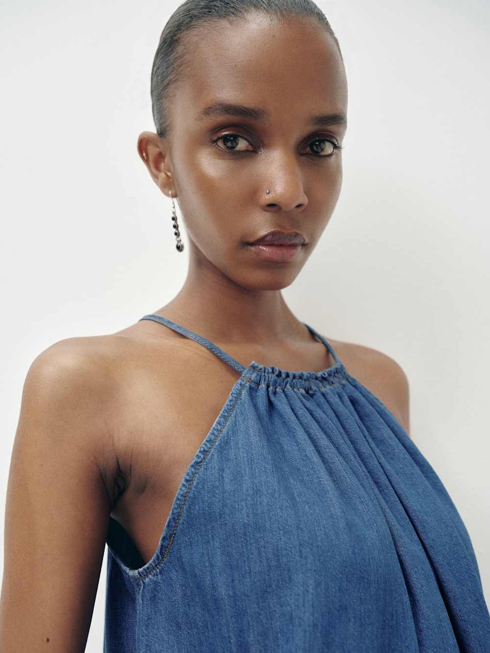 Paisley Denim Mini Dress | Reformation (Global)