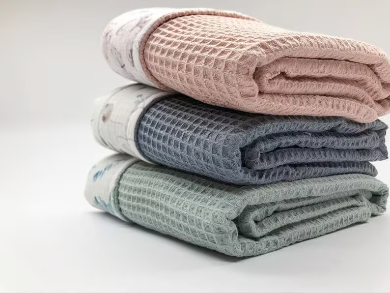 Waffle baby blanket Personalised baby wrap Organic Swaddle | Etsy | Etsy (CAD)