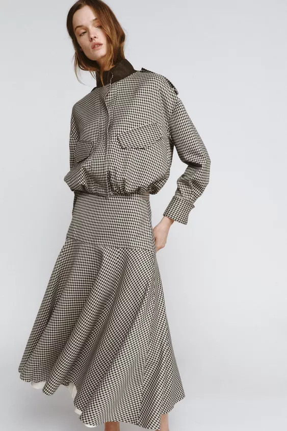 COMBINATION PLAID SKIRT ZW COLLECTION | Zara US