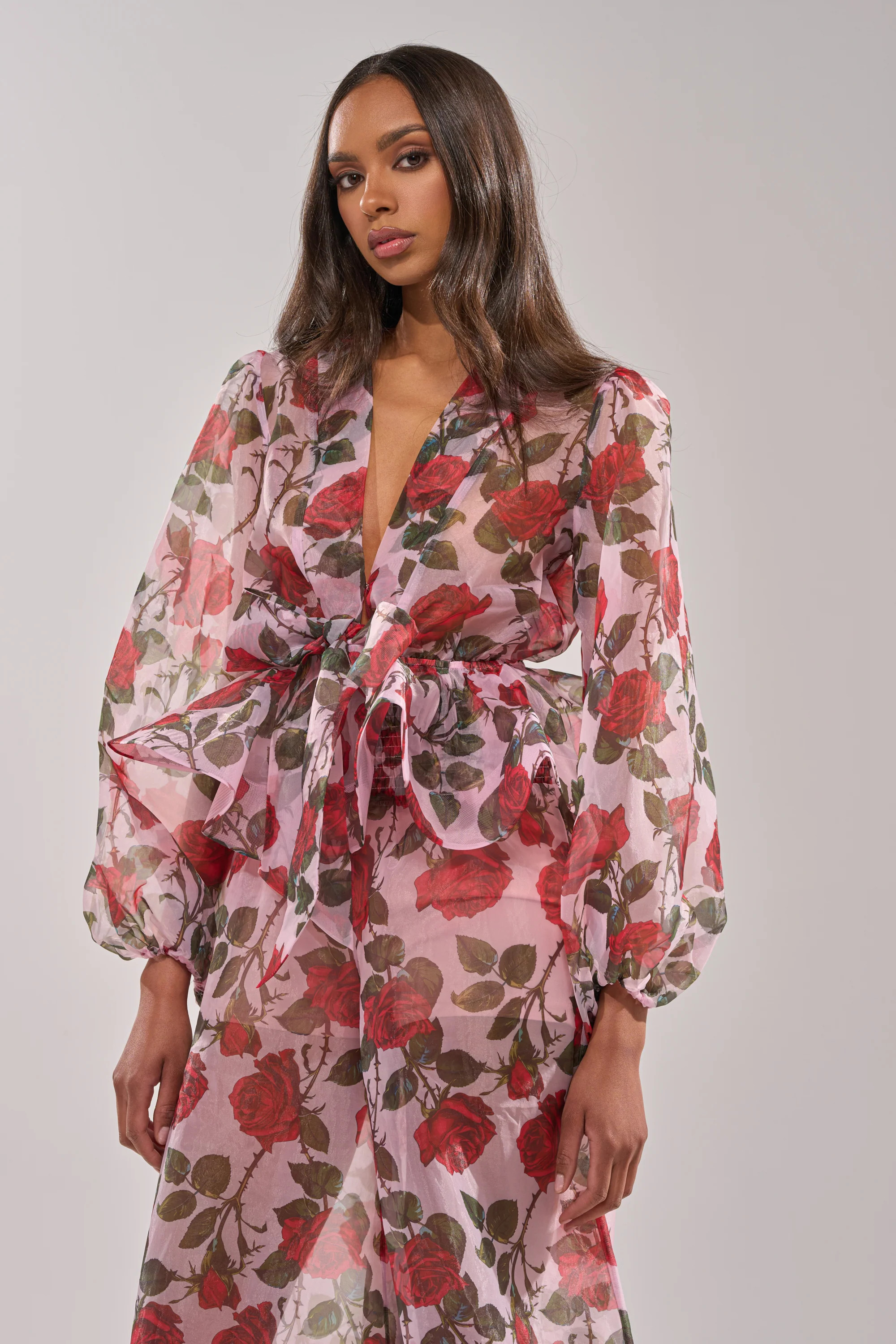 AKIRA Pretty Girl Floral Blouse | Size Large | AKIRA