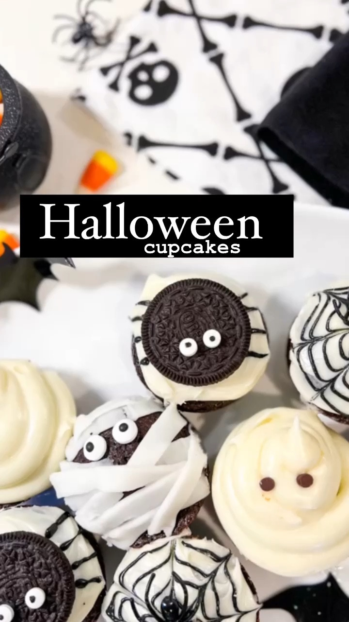 4 EASY Halloween Cupcakes! 

I wanted to make some easy cupcakes for halloween this year.  These Halloween themed cupcakes are both fun and festive!  

Showing you how you can make a mummy cupcake, spiderweb cupcake, spider cupcake and a ghost cupcake.

I kept it simple by getting boxed cake mix and some fun Halloween treats as decorations.

These halloween cupcakes were so much fun to make and are ridiculously easy!

You can’t mess them up!  

These are fun for the kids or yourself, and make the perfect Halloween party food!    

Linked everything you need to make them! 






Halloween food , Halloween party food , Halloween cupcakes , Halloween dessert , Walmart finds , Walmart grocery  , #ltkseasonal 

#LTKfamily #LTKHalloween #LTKunder50