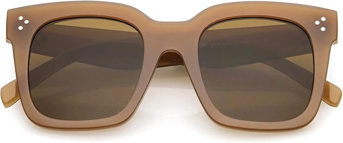 zeroUV - Oversized Fashion Retro Square Sunglasses for Women Vintage Style 50mm | Amazon (US)