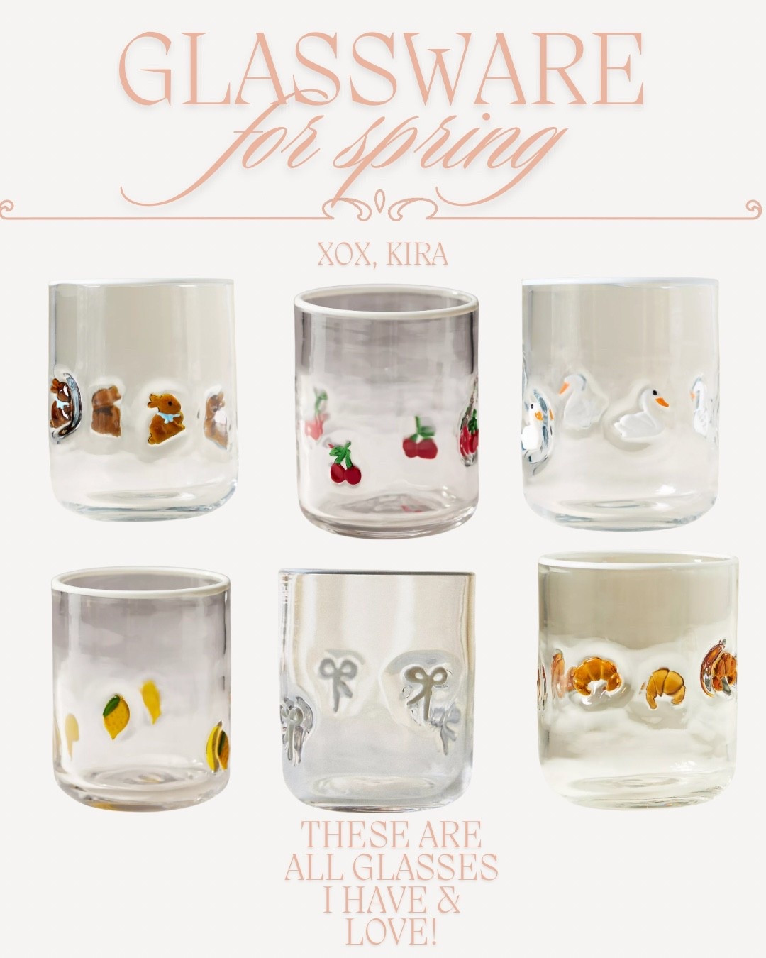glassware for spring, easter and valentine’s day :) 

#LTKValentine #LTKSeasonal #LTKHome