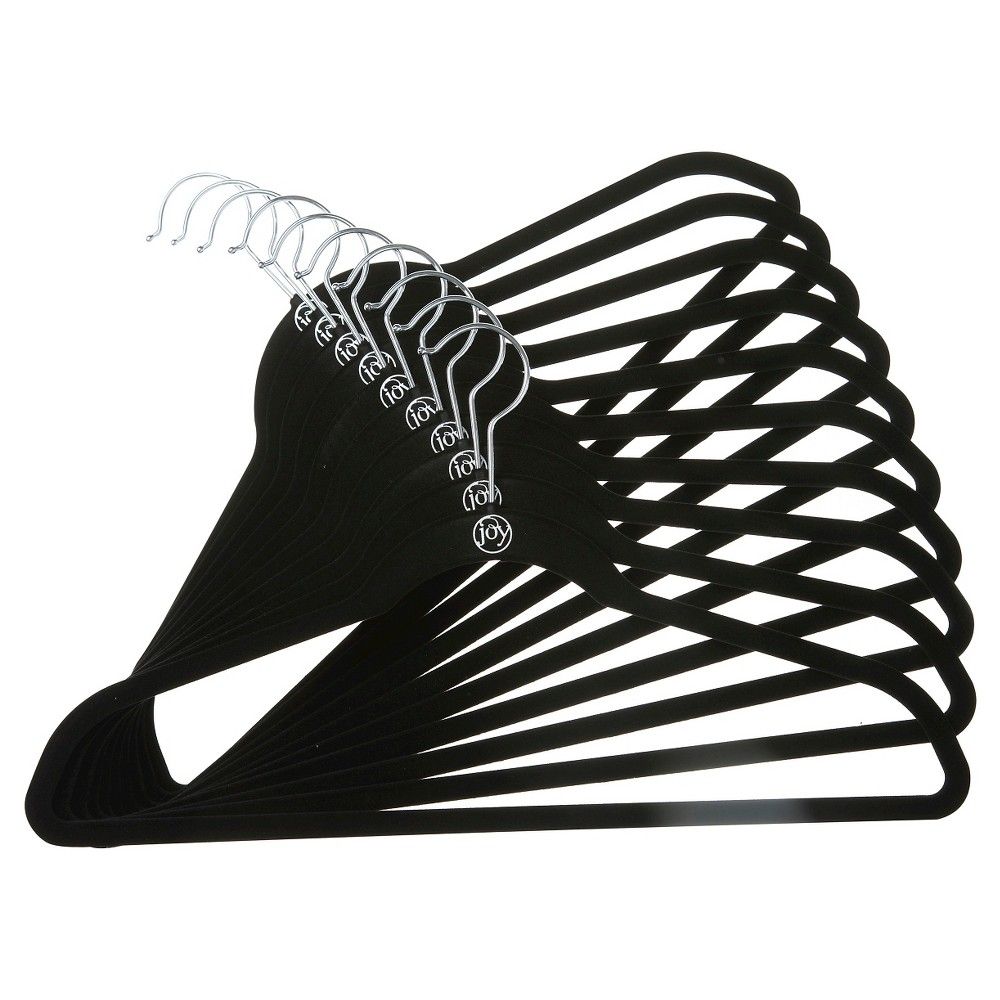 Huggable Hangers 10-pk Suit Hangers - Black | Target