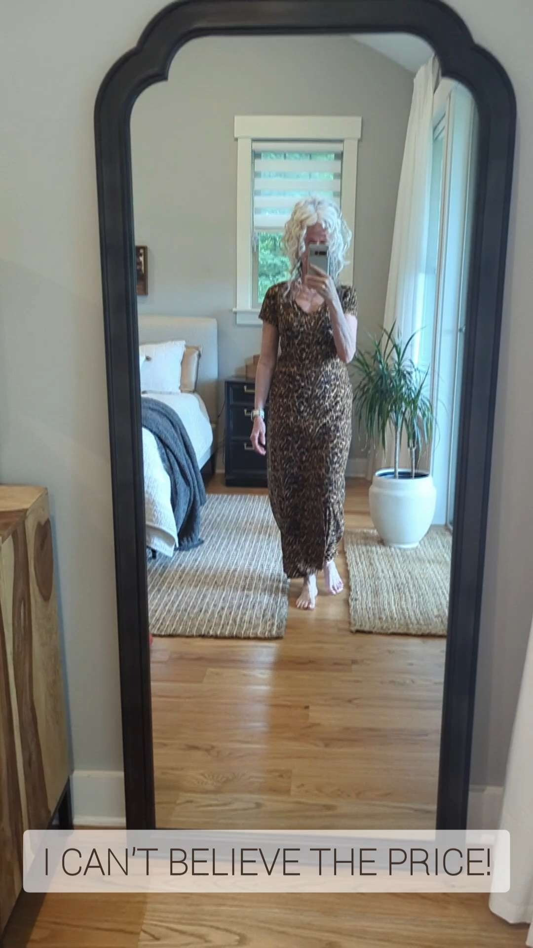$10 maxi dress alert! 🙌 This one’s SO good — flowy, drapey, and the fun leopard print camouflages everything.
Wear it now as-is, layer a graphic tee tied at the waist, or take it into fall with a denim jacket. I’m in the large (junior sizing) and it’s such a flattering fit.
I came home and immediately ordered the black — it comes in 4 colors!  #maxidress #walmartfashion #ltkover60 #fashionover60 

 #LTKOver40 #LTKSaleAlert #LTKFindsUnder50