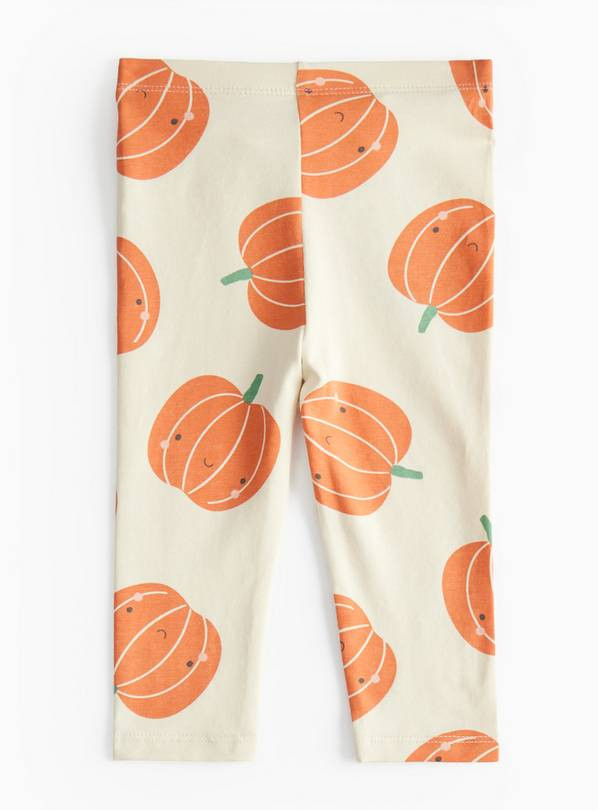 Halloween Pumpkin Print Leggings Up to 3 mths | Tu Clothing