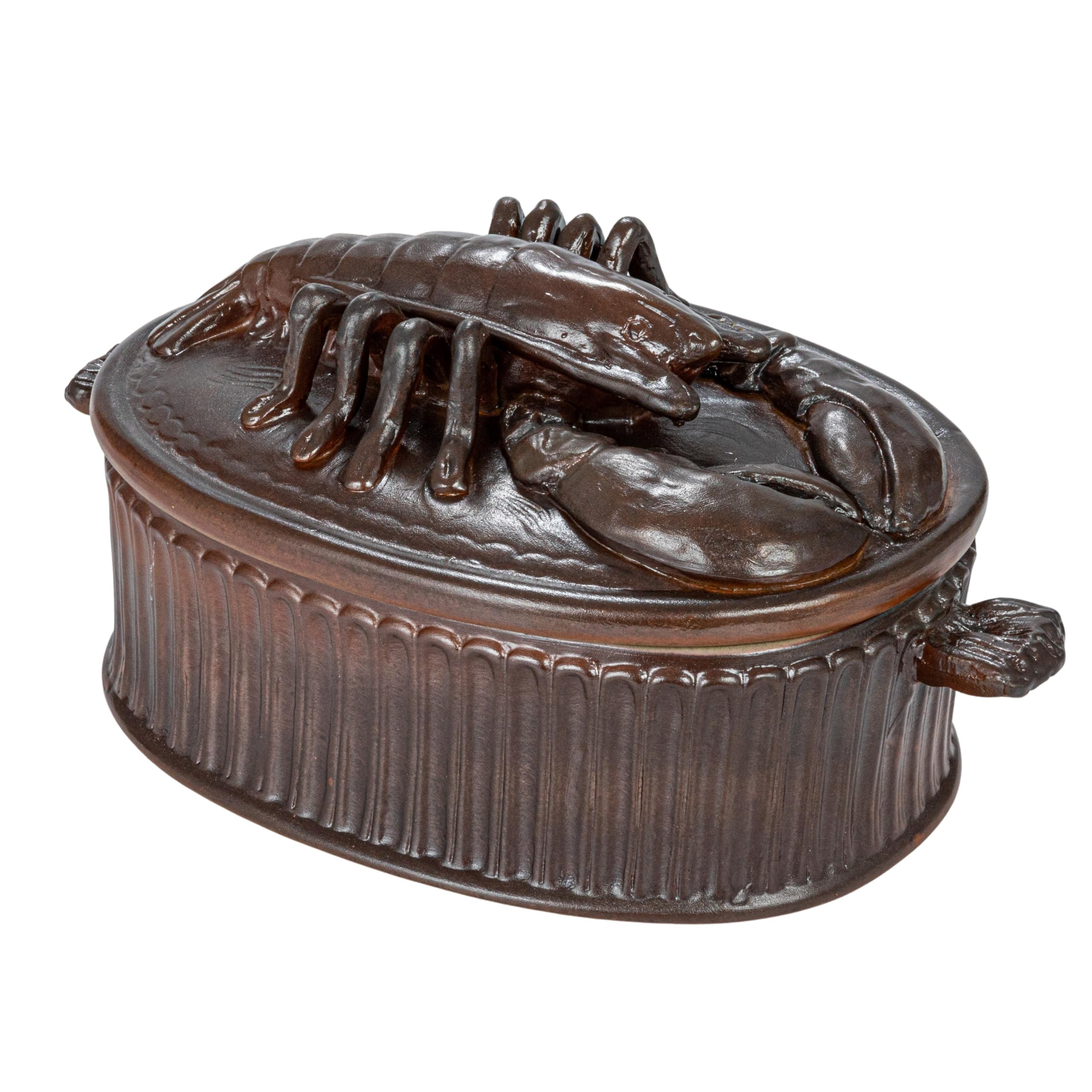 Creative Co-Op, Brown Matte Stoneware Baker with Lobster Design, Large | Amazon (US)