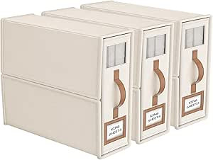 3-Pack Foldable Bed Sheets Set Organizers and Storage(King & Queen Size),Linen Fabric Closet Orga... | Amazon (US)