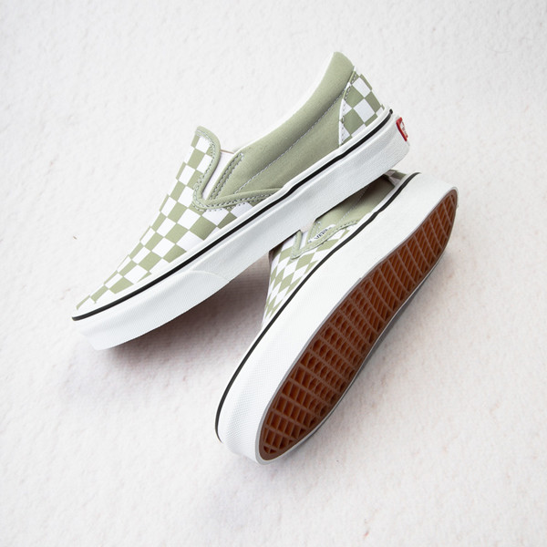 Vans Slip-On Checkerboard Skate Shoe - Desert Sage | Journeys