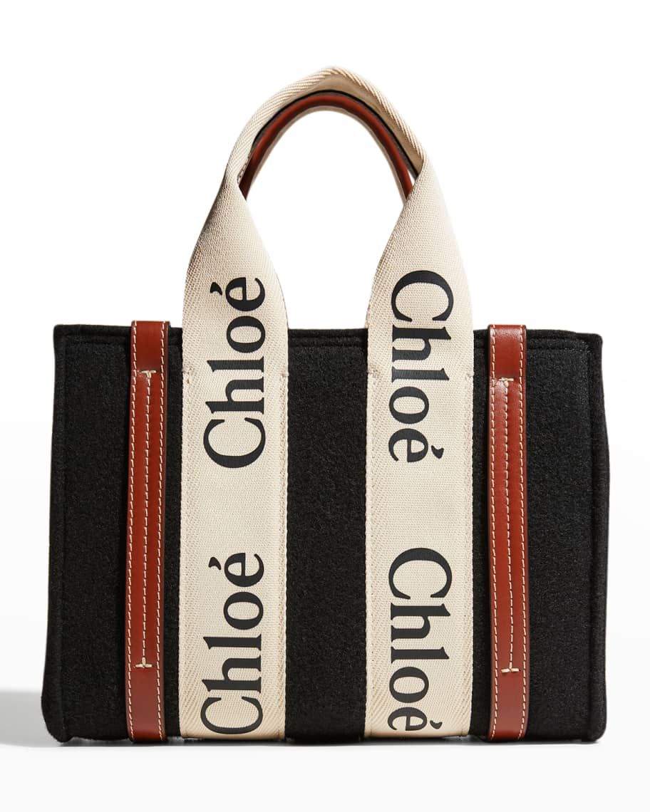 Chloe Woody Small Recycled Felt Tote Bag | Neiman Marcus