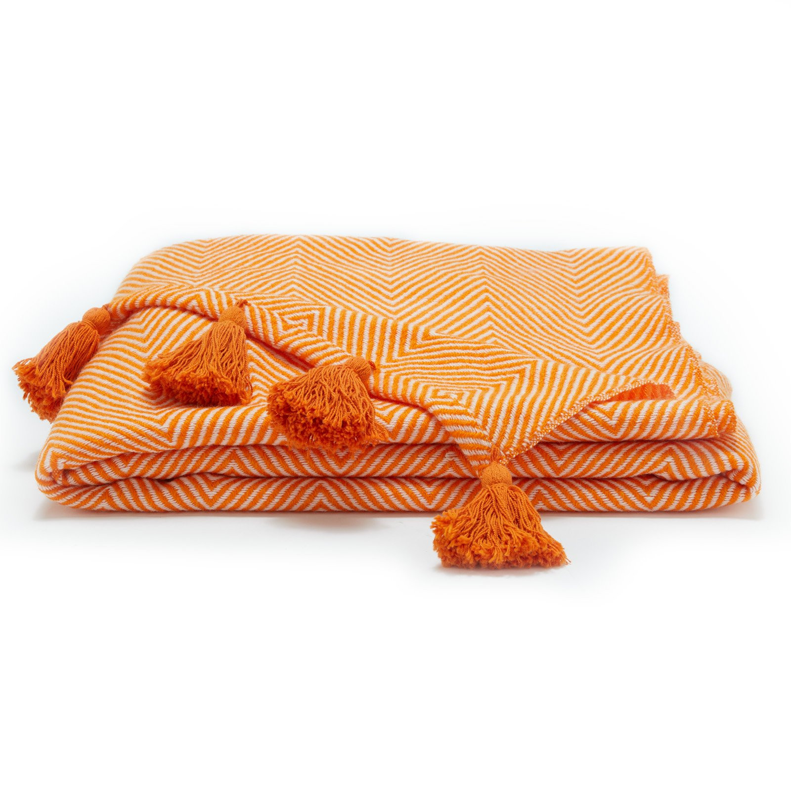 Chevron Pom Large Acrylic Throw by Drew Barrymore Flower Home, Multiple Finishes, 50x60" | Walmart (US)