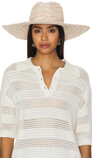 Straw Fedora in Natural Straw & White | Revolve Clothing (Global)