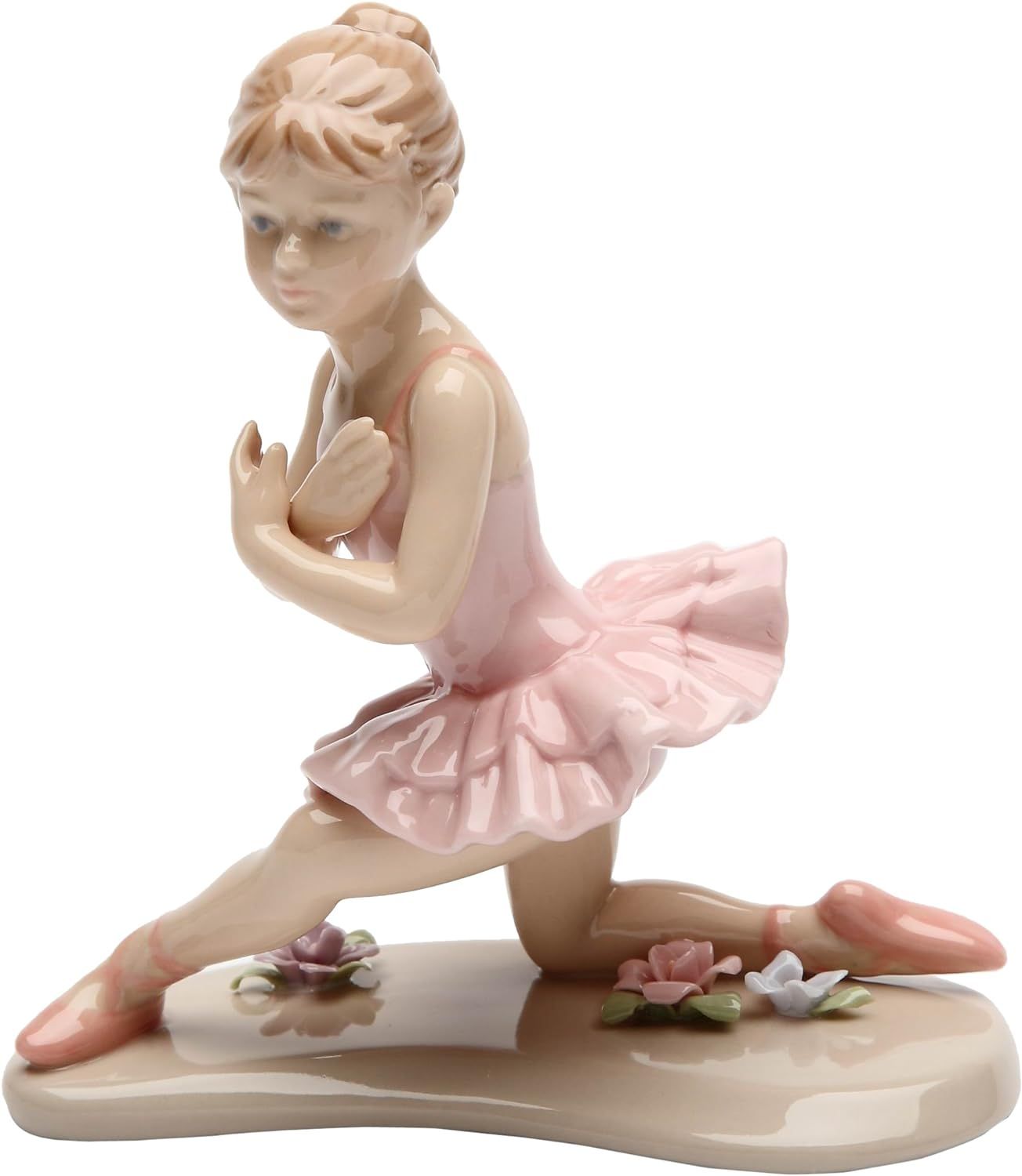 Cosmos Gifts 20863 Ballerina in Pink with Knee Down Ceramic Figurine, 4-1/2-Inch | Amazon (US)